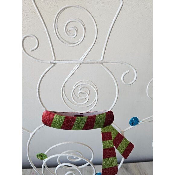 Pier 1 glitter large snowman Xmas decor retired rare - Picture 4 of 9